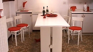 Busty Brunette MILFs in Wild Threesome Pussy Feast