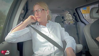 Submissive Slut Blindfolded, Naked and Used While Driving on the Highway!