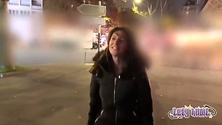Lety Howl Paris Threesome: Amateur MILF Brunette Gets Double Blowjob & Facial