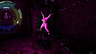 Gorgeous 3D brunette enjoying some bondage sex