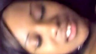 Huge Boobed Ebony Flashes in the Car Before Home for Sex