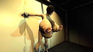 Two 3d cartoon cuties are ready for their bath