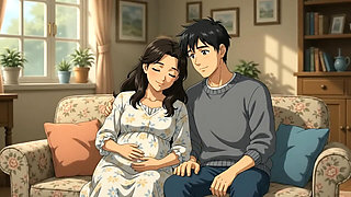 Stepson seduce her pregnent stepmom and creampie in her big ass