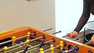 When Strip Foosball Gets Out of Control - 4some Edition
