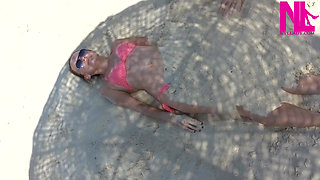 Me Being Tickled on My Feet on the Beach